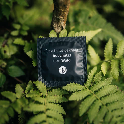 Kondome für's Klima «ReLeaf» 9 vegane Kondome plus eine gute Tat - jedes Kondom pflanzt einen Baum