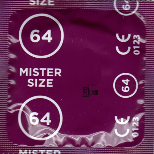 Mister Size «64» tough & comfortable - 3 individually sized condoms