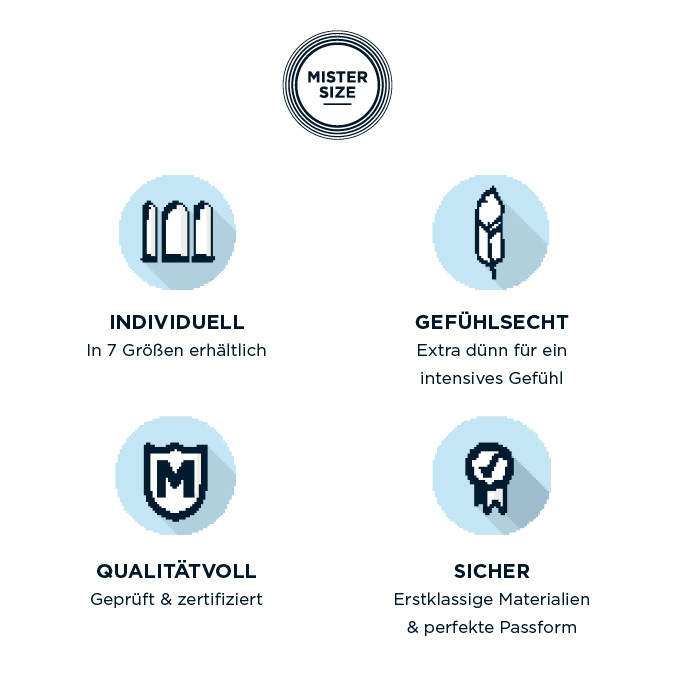 Mister Size «64» robust & komfortabel - 10 Maßkondome