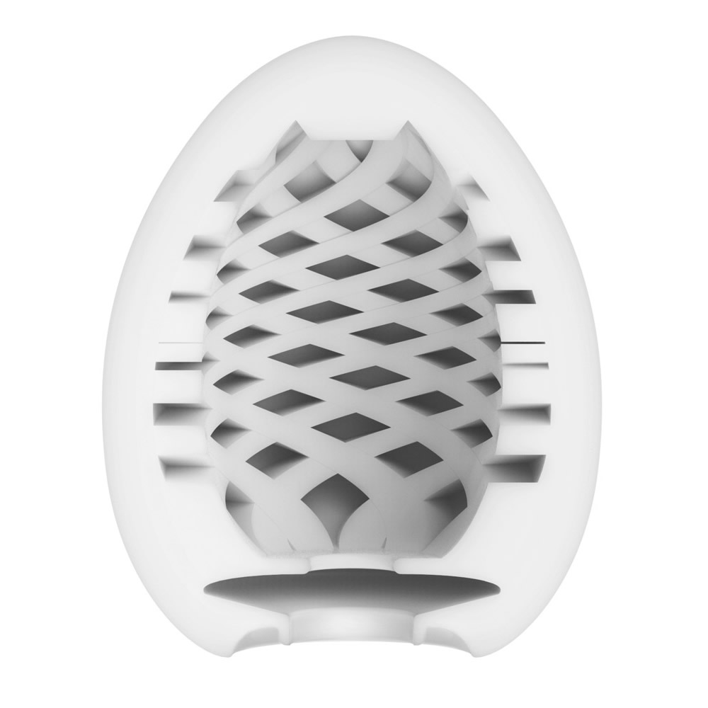 Tenga Egg «Mesh» disposable masturbator with stimulating structure (squared ribs)