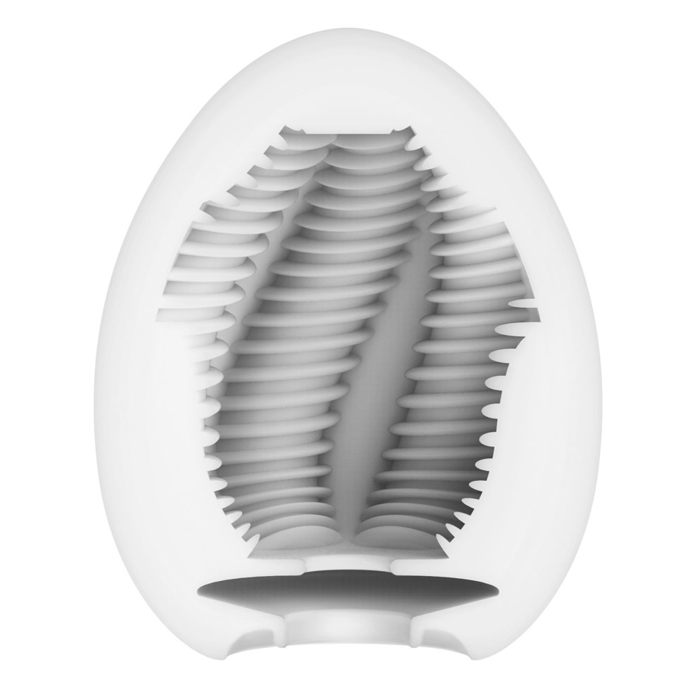 Tenga Egg «Tube» disposable masturbator with stimulating structure (twisted ribs)