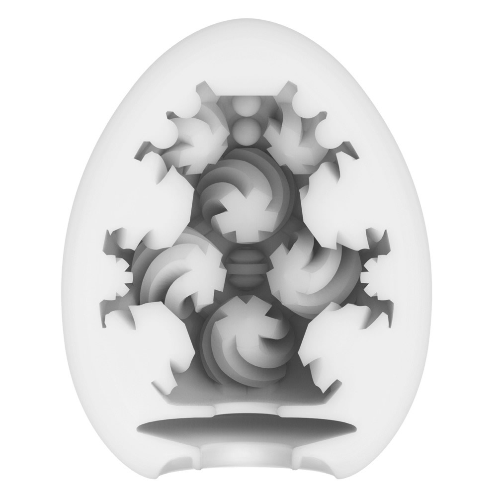 Tenga Egg «Curl» disposable masturbator with stimulating structure (orgasm dots)