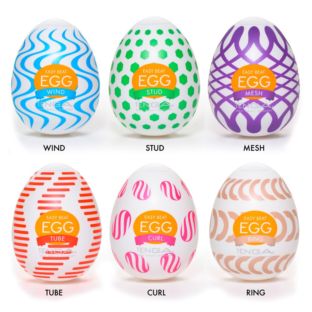 Tenga Egg Mixpack «Wonder Package» Einmal-Masturbatoren mit stimulierender Struktur, 6 Stück