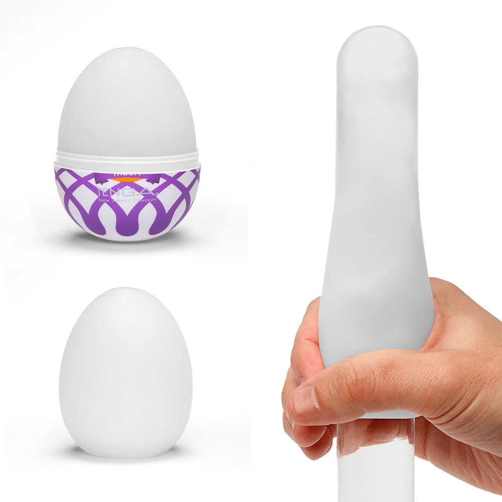 Tenga Egg Sixpack «Mesh» Einmal-Masturbatoren mit stimulierender Struktur (Netzgitter), 6 Stück