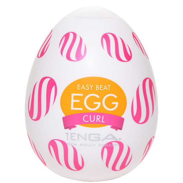 Tenga Egg Sixpack «Curl» Einmal-Masturbatoren mit stimulierender Struktur (Orgasmusnoppen), 6 Stück