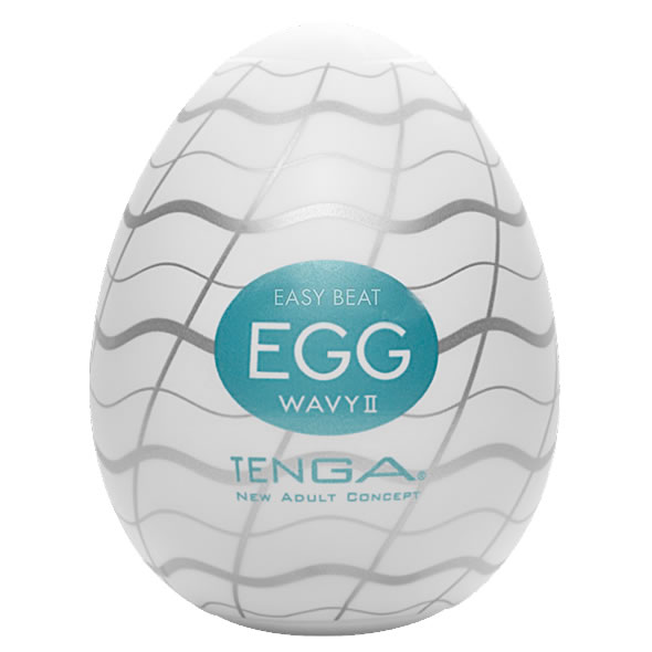 Tenga Egg Sixpack «Wavy II» Einmal-Masturbatoren mit stimulierender Struktur (gewellte Rippen), 6 Stück