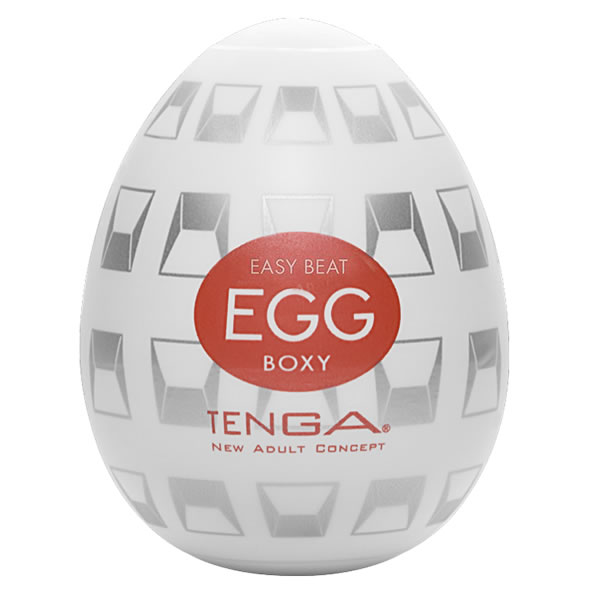 Tenga Egg Sixpack «Boxy» Einmal-Masturbatoren mit stimulierender Struktur (gestufte Noppen), 6 Stück