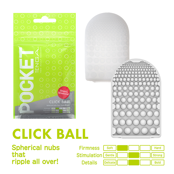 Tenga Pocket «Click Ball» Pocket-Masturbator im Taschenformat, mit genoppter Struktur (Kugelnoppen)