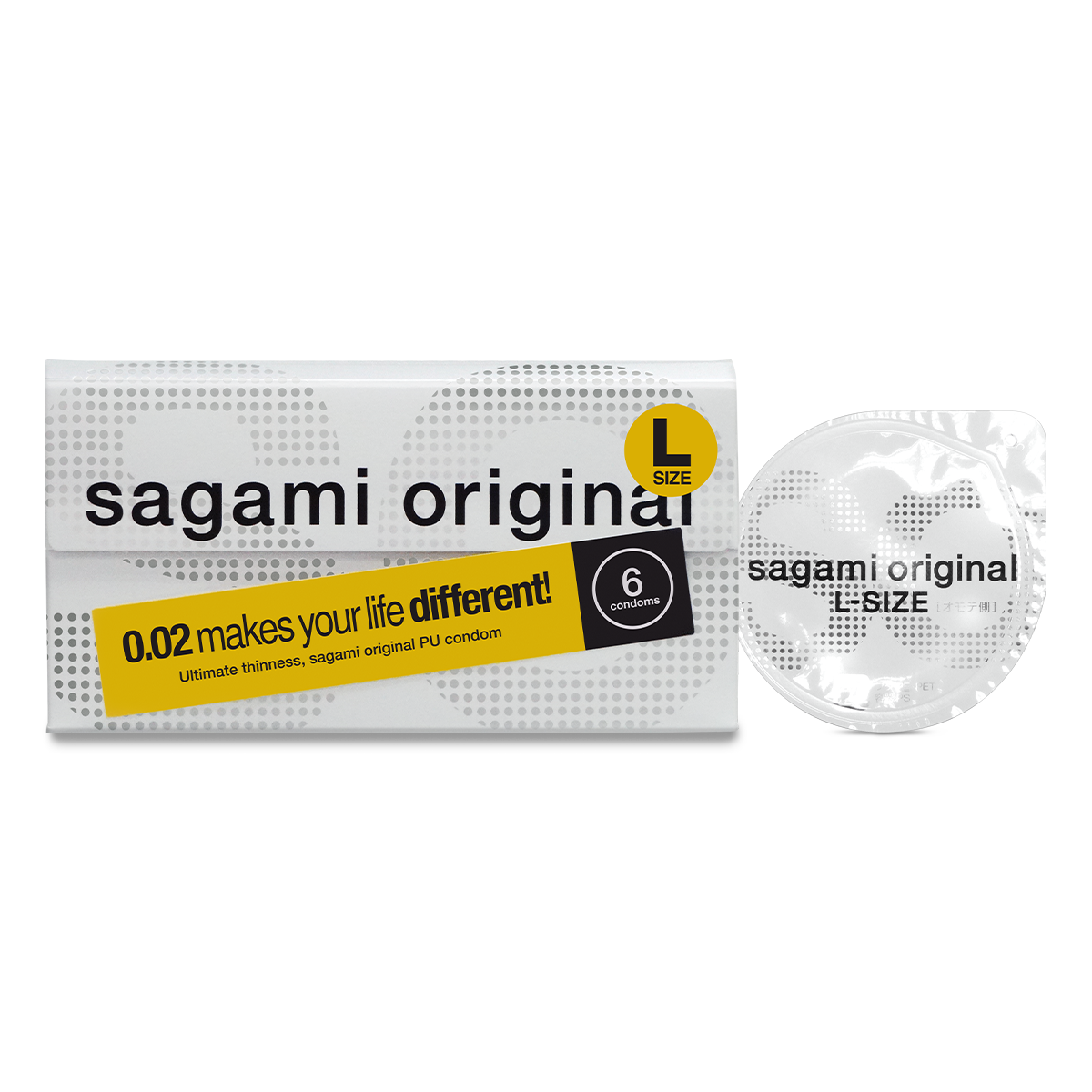 Sagami «Original L-Size» latexfrei, 6 überlange Kondome für Latex-Allergiker (14)
