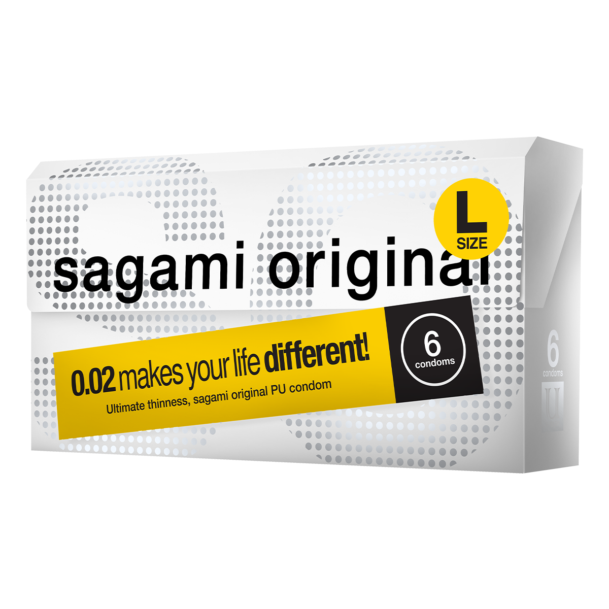 Sagami «Original L-Size» latexfrei, 6 überlange Kondome für Latex-Allergiker (12)