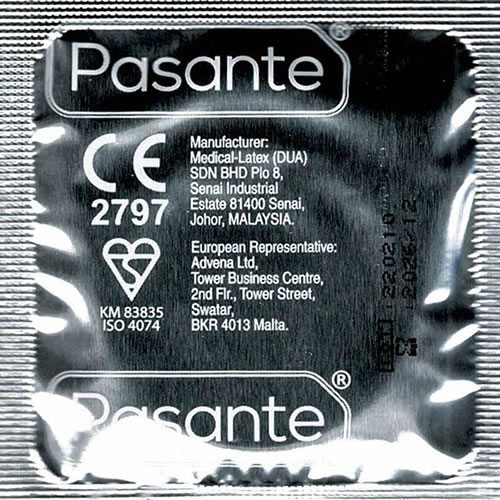 Pasante «Warming» (bulk pack) 144 ribbed condoms with special lubrication (warming)