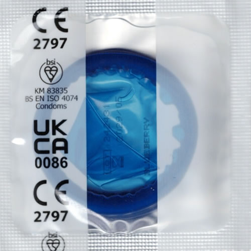 Pasante «Blueberry» (Vorratspackung) 144 fruchtige Kondome mit Blaubeer-Aroma