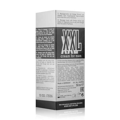 HOT «XXL Cream» for Men, 50ml enlarging cream for a longer and thicker penis