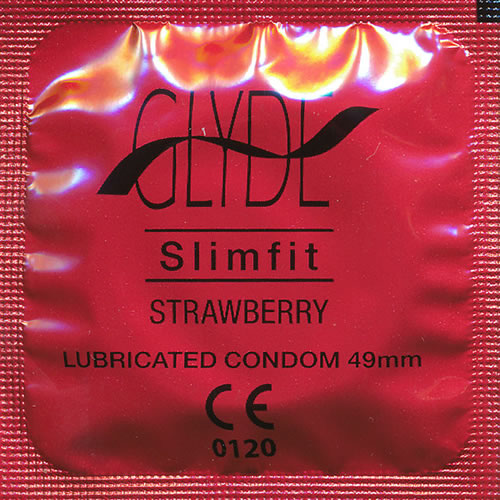 Glyde Ultra «Slimfit Strawberry» 10 schmale Erdbeer-Kondome, zertifiziert mit der Vegan-Blume