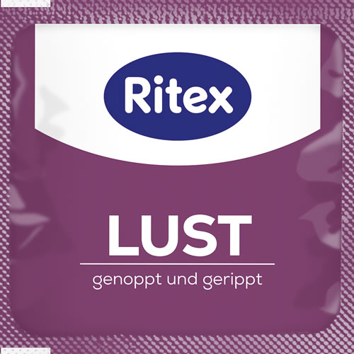 Ritex «Lust» Genoppt und Gerippt (Ribbed and Dotted), 8 stimulating condoms with triple effect