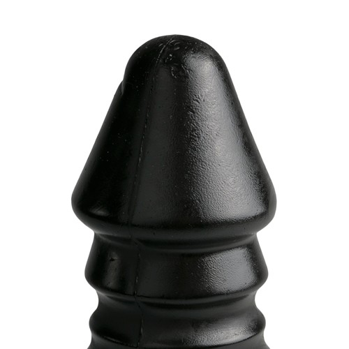 All Black «XXL Dildo with ribs» Schwarz,  26 cm Länge