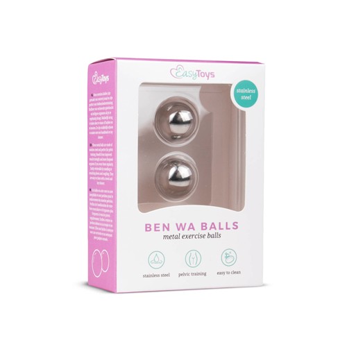 EasyToys «Ben Wa Balls» 19mm Silber, Magnetische Ben Wa Liebeskugeln für das Training der Beckenbodenmuskulatur