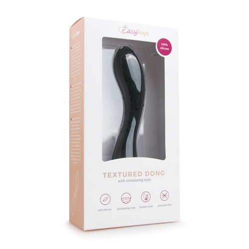 EasyToys «Textured Dong» black dotted dildo for maximum pleasure