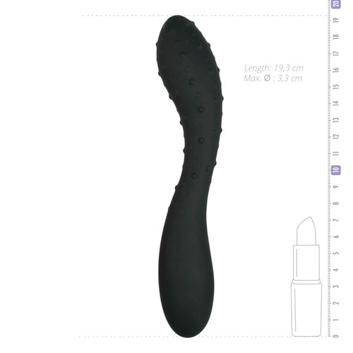 EasyToys «Textured Dong» black dotted dildo for maximum pleasure