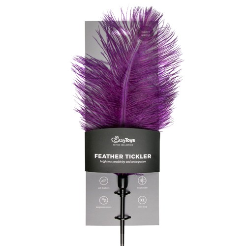 EasyToys «Feather Tickler» Violett, langer Federkitzler mit zarten Federn