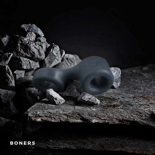 Boners «Cock Ring & Ball Stretcher» stretchy cock ring with a tight testicle ring / scrotum stretcher