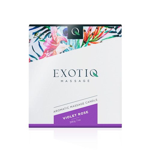 Exotiq  «Violet Rose» massage candle with romantic scent, 200g 