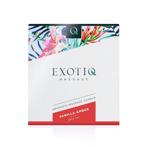 Exotiq  «Vanilla Amber» Massagekerze mit sinnlichem Duft (Vanille Ambra), 200g 