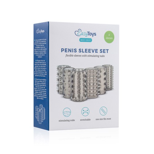 EasyToys «Penis Sleeve Set» 6 dehnbare Penismanschetten mit verschiedenen, stimulierenden Strukturen
