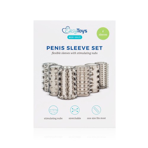 EasyToys «Penis Sleeve Set» 6 dehnbare Penismanschetten mit verschiedenen, stimulierenden Strukturen