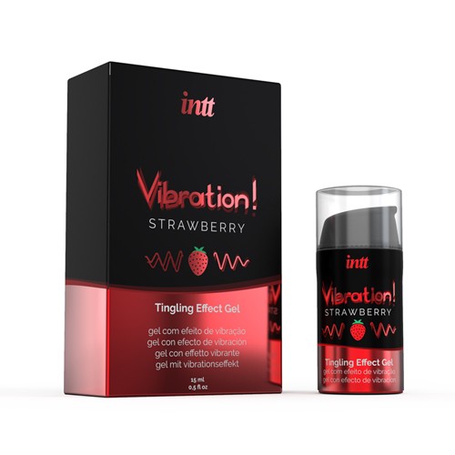 INTT «Vibration! Strawberry» 15ml prickelndes Intimgel mit Geschmack (Erdbeere) für einen intensiven Orgasmus
