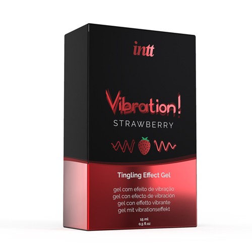 INTT «Vibration! Strawberry» 15ml prickelndes Intimgel mit Geschmack (Erdbeere) für einen intensiven Orgasmus