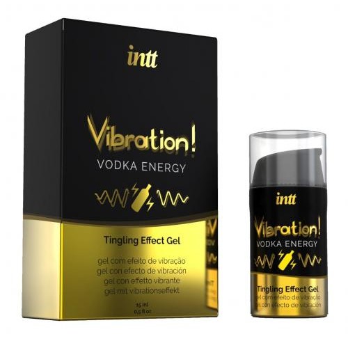 INTT «Vibration! Vodka Energy» 15ml prickelndes Intimgel mit Geschmack (Wodka Energy) für einen intensiven Orgasmus