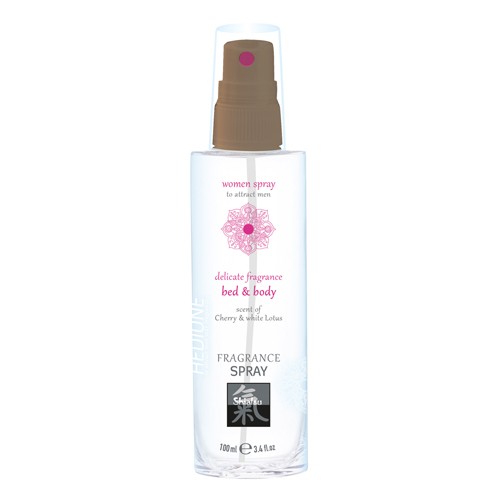 Shiatsu HEDIONE «Bed & Body» Kirsche und weißer Lotus, 100ml Duftspray mit Pheromonen - für Frauen, um Männer anzuziehen 