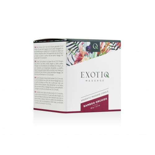 Exotiq  «Bamboo Orchids» Massagekerze mit blumigem Duft (Bambus Orchidee), 60g 