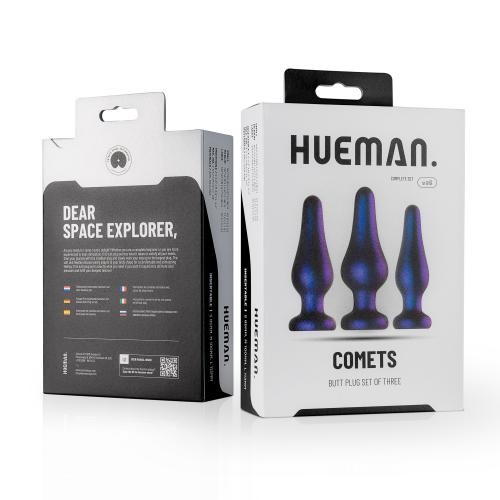 Hueman «Comets» butt plug set made of soft silicone - ideal for beginners