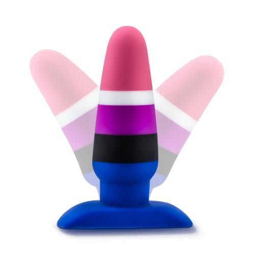 Avant «Fluid» silicone anal plug, pride edition