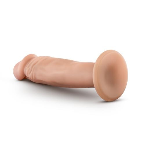 Dr. Skin «Dr. Small Dildo - Vanilla» anatomical dildo with a large glans and suction cup