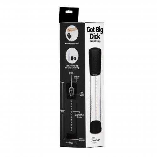 PowerBullet «Got Big Dick» automatische Penispumpe mit drei Intensitätsstufen