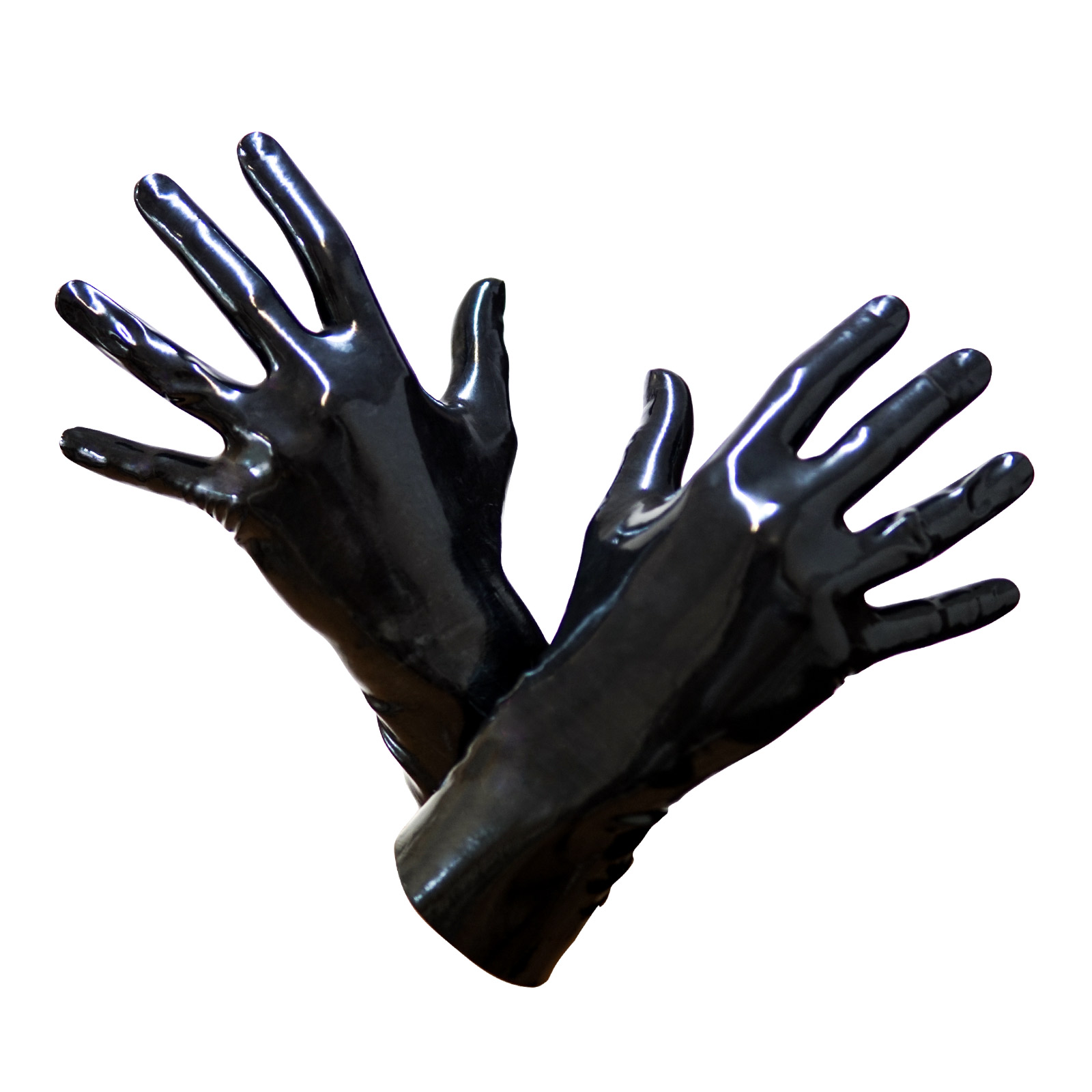 Toylie Latex Handschuhe «M» schwarz, nahtlos, mit anatomischer Passform