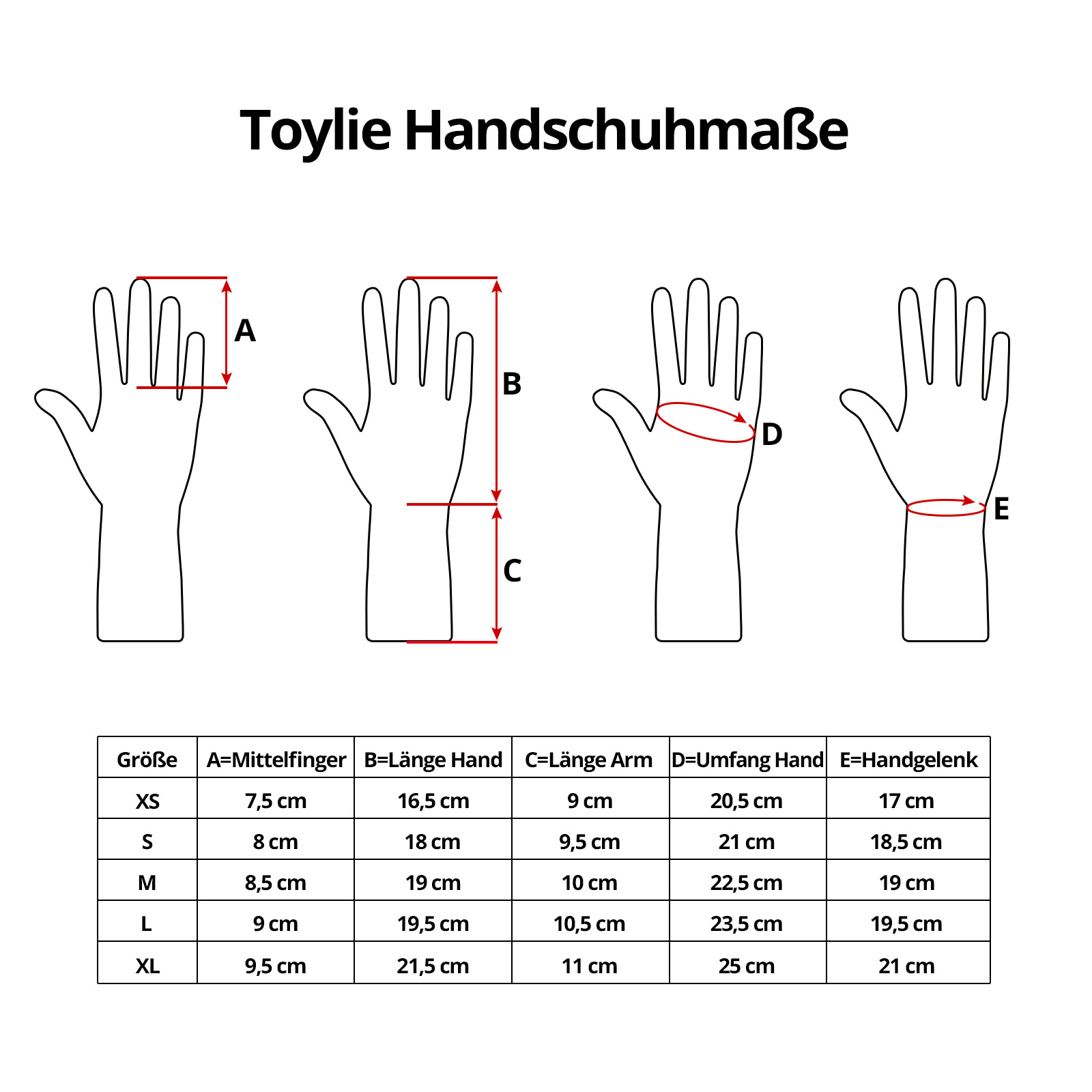 Toylie Latex Handschuhe «M» schwarz, nahtlos, mit anatomischer Passform