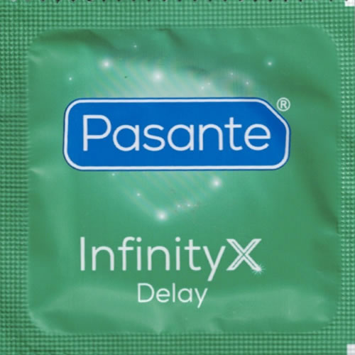 Pasante «InfinityX» (Delay) 12 aktverlängernde Spezial-Kondome mit 8,5% Benzokain (1)