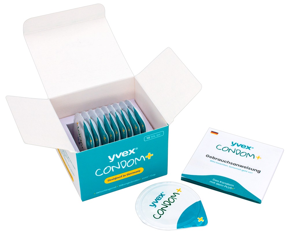 YVEX «Condom+» 10 verzögernde Kondome für langes Vergnügen ohne chemische Hilfsstoffe