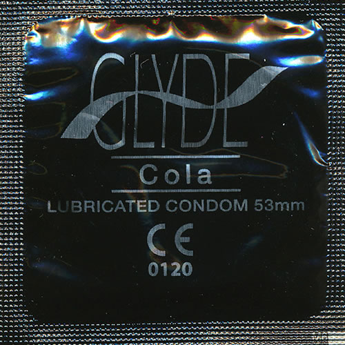 Glyde Ultra «Cola» 100 schwarze Kondome mit Cola-Aroma, zertifiziert mit der Vegan-Blume