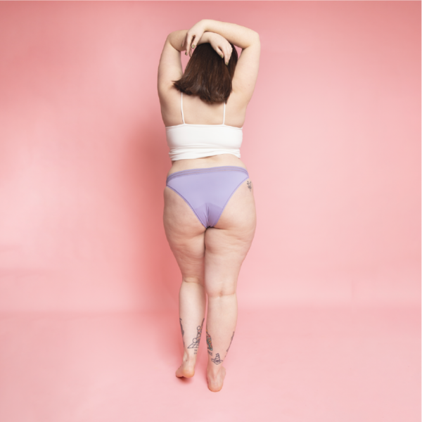 Beppy Panties «SIREN» Lila/Türkis, Größe XS, zwei Menstruations-Slips mit Waschtasche und Aufbewahrungstasche